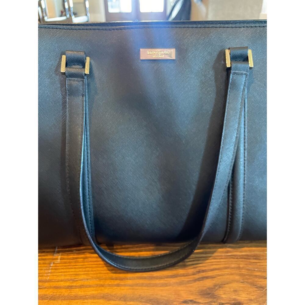 Kate Spade Newbury Lane Miles Black Saffiano Leather Tote Shoulder Bag - Picture 2 of 12